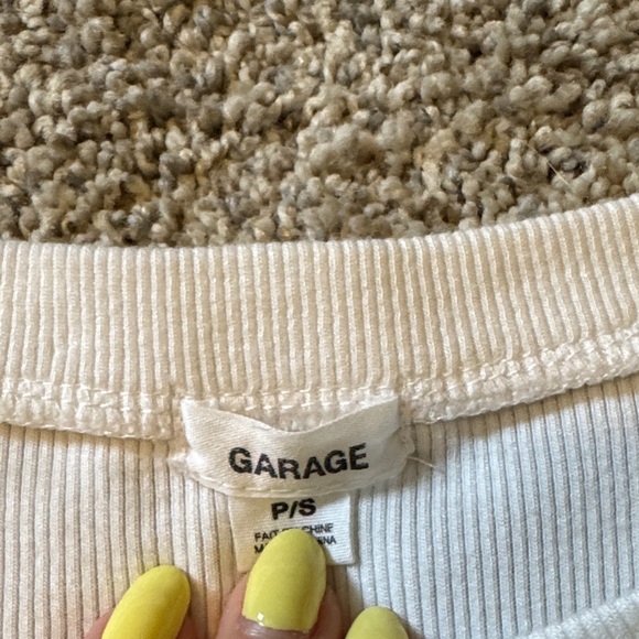 White Crop Top with Diamonds - Picture 3 of 4